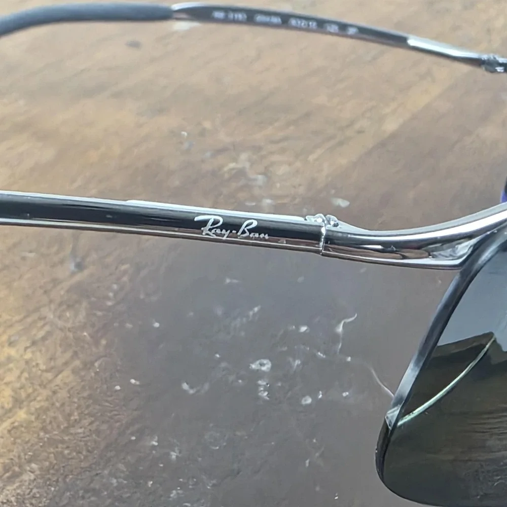 Ray-Ban RB 3183 Sunglasses Mens 63-15-125 Gray Green Polarized Wrap 004/9A